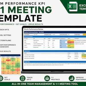 チームパフォーマンストラッカー（Excel）｜従業員KPIダッシュボード｜マネージャーパフォーマンスレビューテンプレート｜スタッフKPIトラッカー｜チームダッシュボード