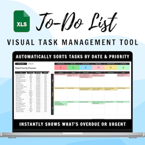 Excel-mall för prioriteringsplanerare för uppgifter | Att göra-lista och produktivitetsspårare | Åtgärdslista