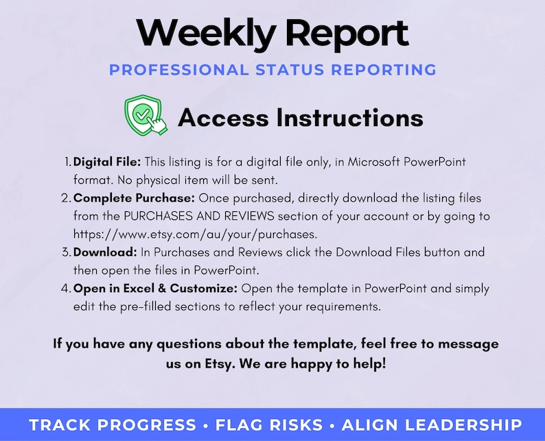 Executive Weekly Status Report Template | Powerpoint Executive Update ...
