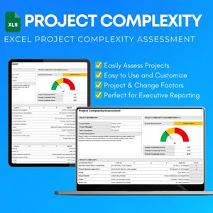 Project Complexity Assessment | Excel Tool | Project Management | Risk Evaluation | Impact Assessment | Project Sizing Framework