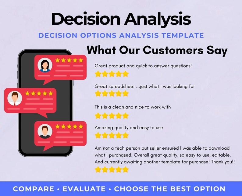 Decision Matrix Template | Options Analysis | Business Case | Cost ...