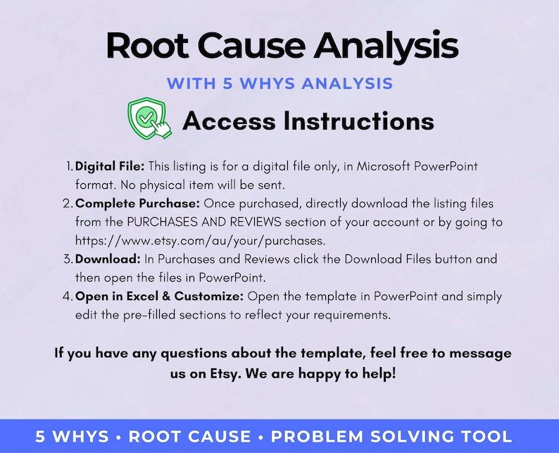 Root Cause Analysis Template | 5 Whys Template | Problem Solving Report ...