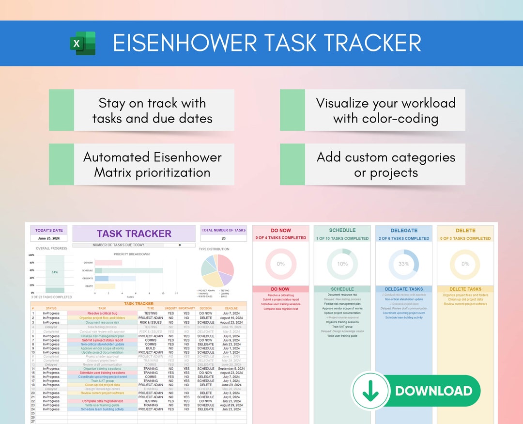 Buy Task Tracker Priority Excel Spreadsheet, to Do List Template ...