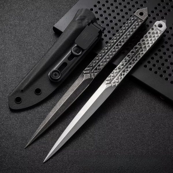 Ghostpoint Dagger Knife – Stainless Steel Fixed Blade, Minimalistic Tactical EDC Knife with Sheath