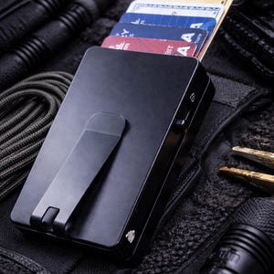 Magnetic Money Clip pop up automatic Wallet RFID Aluminum