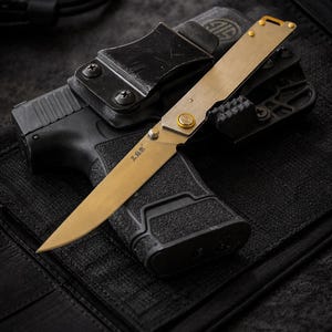 The Samurai EDC minimalistic tactical sleek thin folding knife