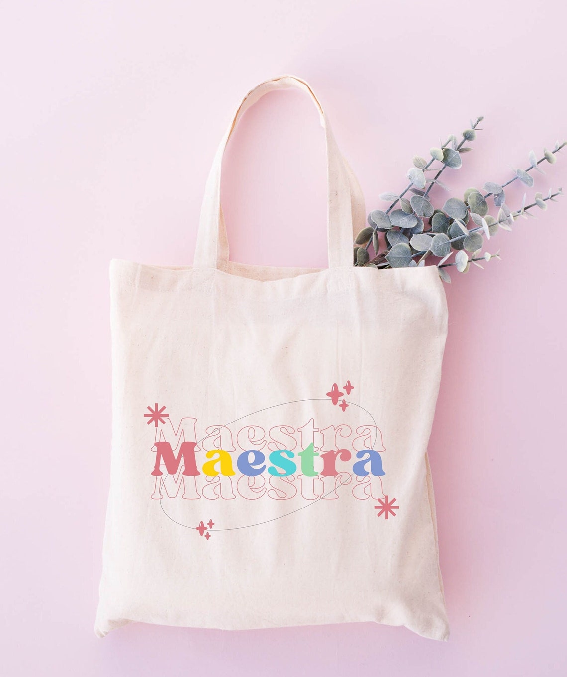 Maestra Canvas Tote Bag, Dual Language Teacher Bag, Spanish Teacher ...