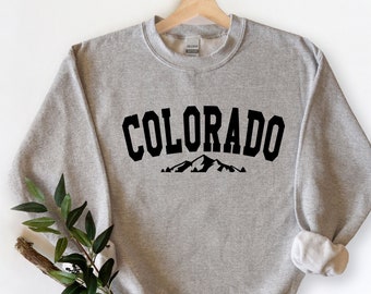 Sweat-shirt Colorado, Sweat-shirt à col d’équipage pour femmes, Sweat-shirt Colorado pour femmes, Sweat-shirt Colorado Mountain, Sweat-shirt Colorado Gift