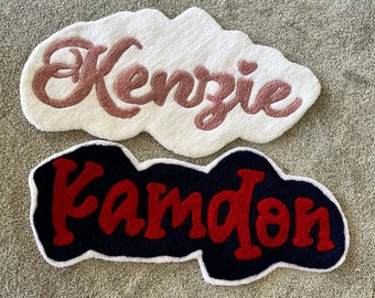Personalized Name Rug Personalized Rug with your Name Handmade Rug Super Soft Rug Gift for Friend Personalized Gift