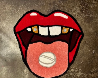 Rock and Roll Handmade Accent Rug Home Decor