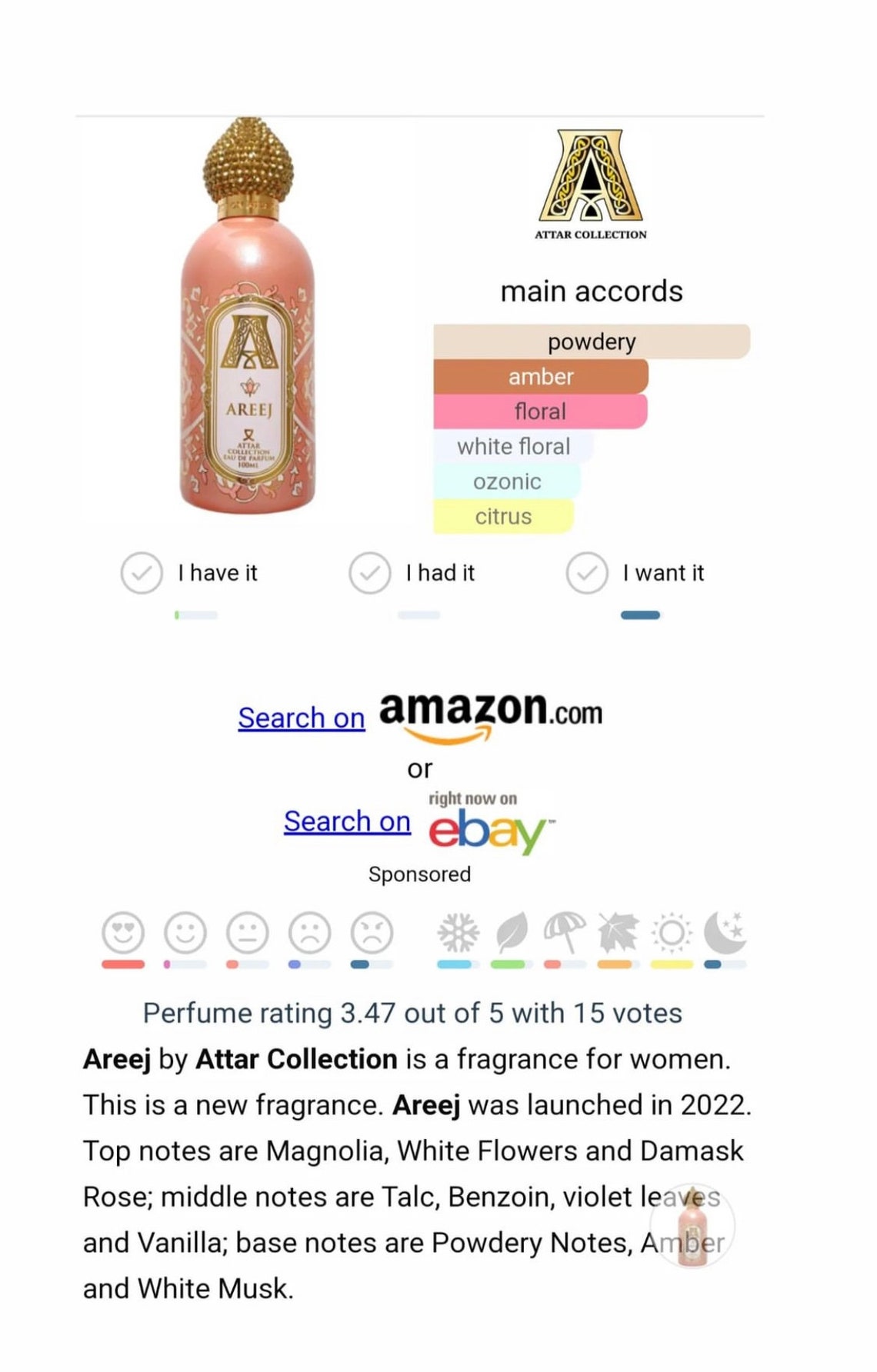 Areej by Attar Collection - Etsy