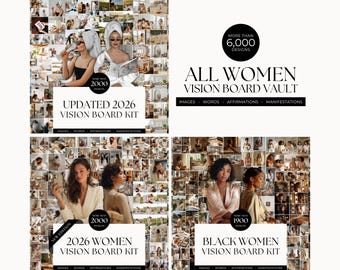 Manifestation Board Goal Setting Vision Board Set Law of Attraction Printables Manifest Vision Board Kit Affirmations Mood Boards for Women