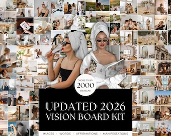 2025 Vision Board, Vision Board Printables, Dream Board Mood Board for Women, Law of Attraction, Vision Board Template, Manifestation