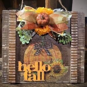 Hello Fall Hanging Sign