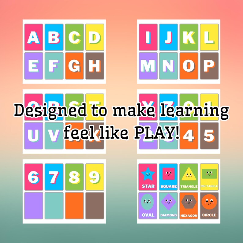 Alphate Shape Printable Alphabet & Shape Flashcards: Educational ABC Cards for Kids ...