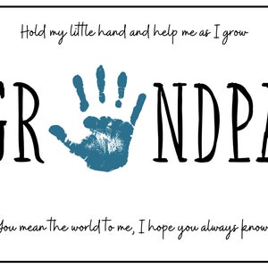 Handprint Grandpa Printable / Father&#39;s Day Gift / Father&#39;s Day Art / Father&#39;s Day Craft / Printable / Father&#39;s Day Hand Print Craft