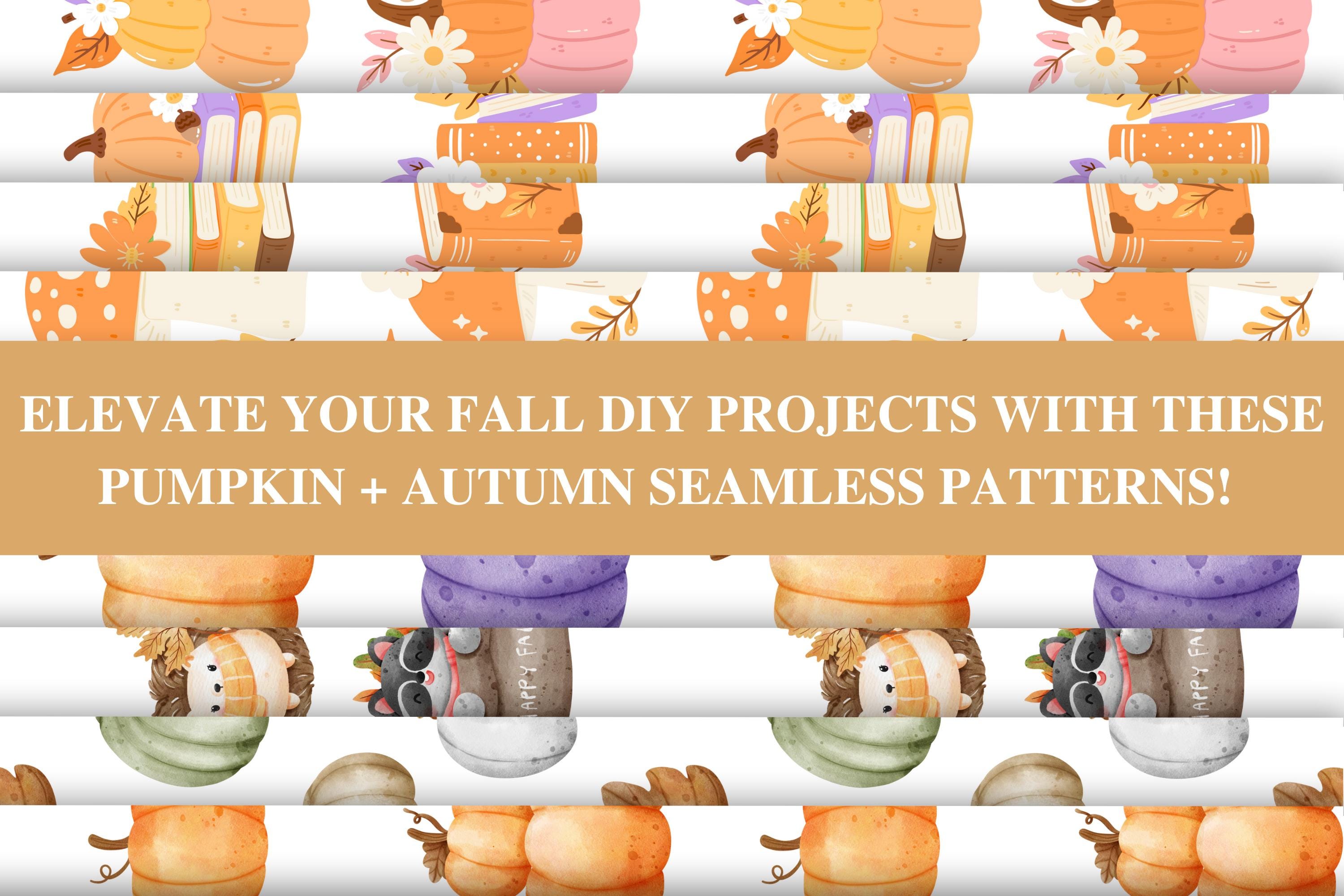 Cute Cozy Fall Seamless Pattern Bundle - 10 Autumn Digital Papers PNG ...