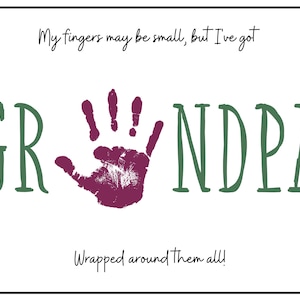 Handprint Grandpa Printable / Father&#39;s Day Gift / Father&#39;s Day Art / Father&#39;s Day Craft / Printable / Father&#39;s Day Hand Print Craft
