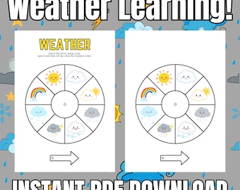 Weather Wheel Activity: DIY Printable Classroom Worksheet (PDF Pattern)