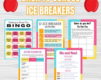Back to School Ice Breaker Games: Classroom Activities (Printable)