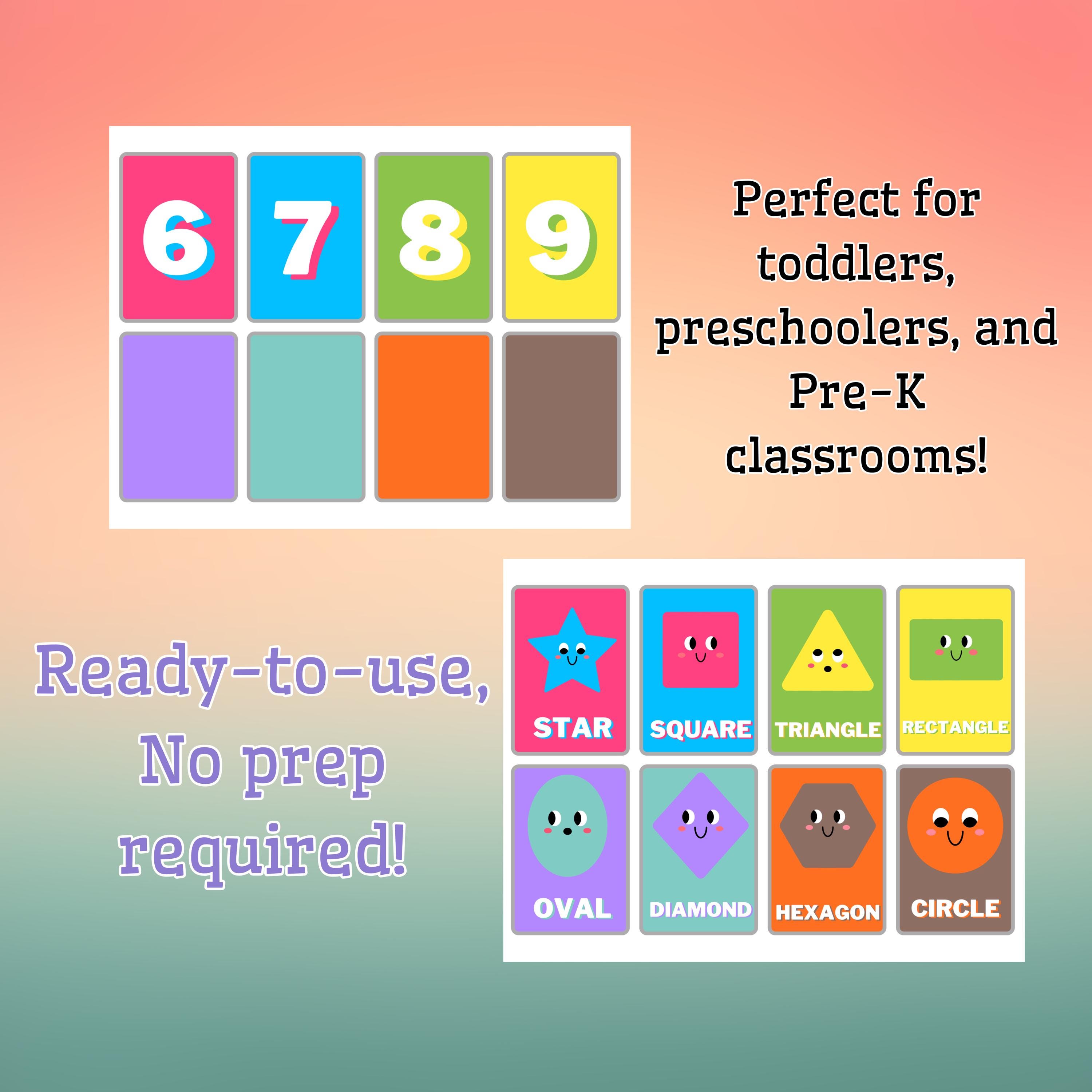 Alphate Shape Printable Alphabet & Shape Flashcards: Educational ABC Cards for Kids ...