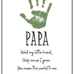 Handabdruck Papa bedruckbar / Vatertagsgeschenk / Vatertagsgeschenk / Vatertagsgeschenk / Vatertagsgeschenk / bedruckbar / Vatertagsgeschenk