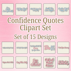 15 imágenes prediseñadas de citas de confianza: PNG y SVG motivacionales: diseños inspiradores para calcomanías, camisetas y más / 50 % donado a NAMI