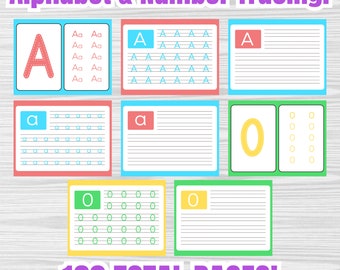 Alphabet & Number Tracing Worksheets: Early Learning Flashcards (PDF)