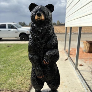 6ft Realistic Black Bear Chainsaw Carving Lifetime Warranty / FREE SHIPPING!