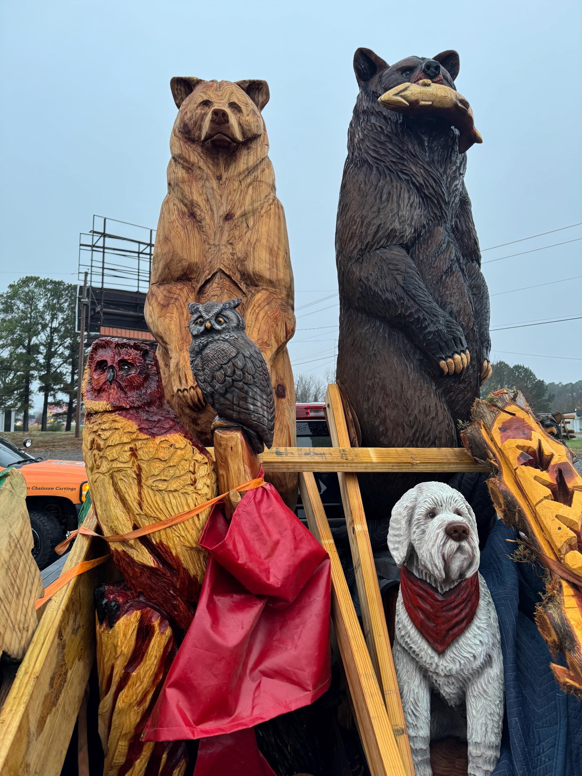 8ft Redwood / Sequoia Bear Sculpture (chainsaw) Lifetime Warranty