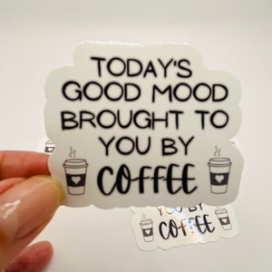 Paquete de pegatinas de café - Humor del café, Buen humor, persona mañanera, taza de café, granos de café, regalo para amantes del café con leche, regalo de café, relleno de medias