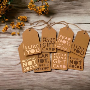 Conjunto de etiquetas de regalo, etiquetas de swing, etiquetas de regalo hechas a mano, etiquetas para regalos, decoración navideña, diseño de cumpleaños, etiquetas divertidas, etiqueta de envoltura, álbum de recortes