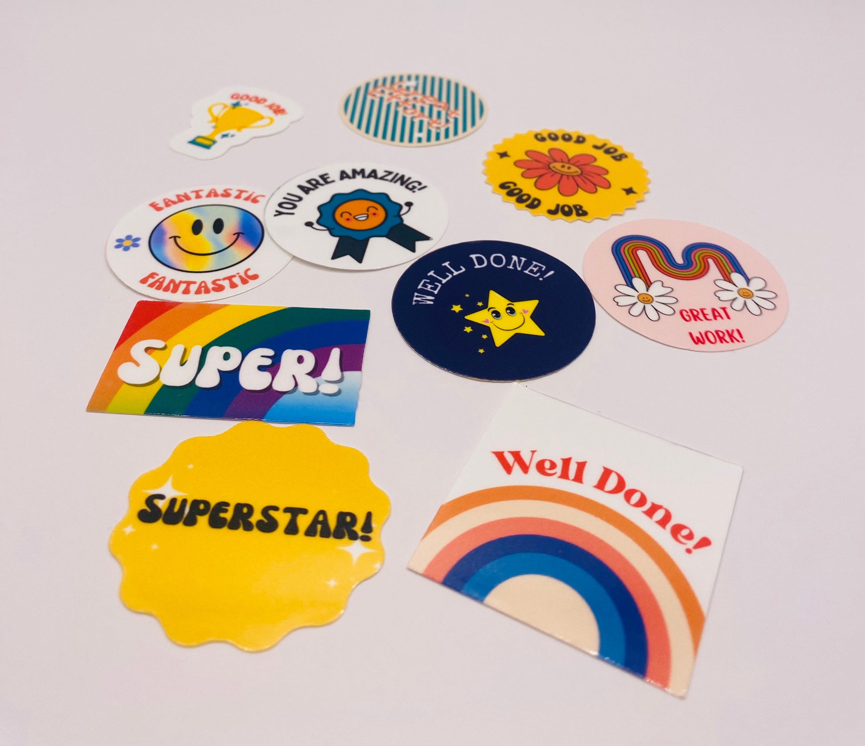 Achievement Stickers, 10 Piece Sticker Bundle, Children Rewards ...