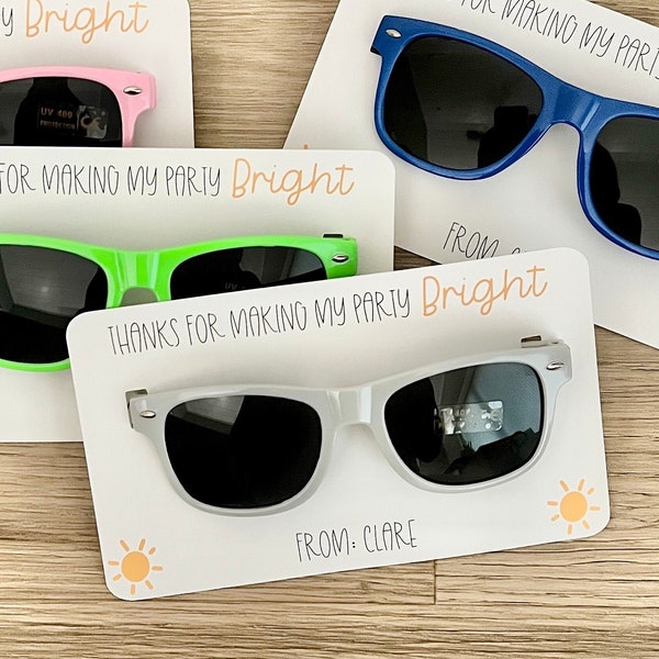 Kids Sunglass favor, Birthday Party favor, Kids Party Favor