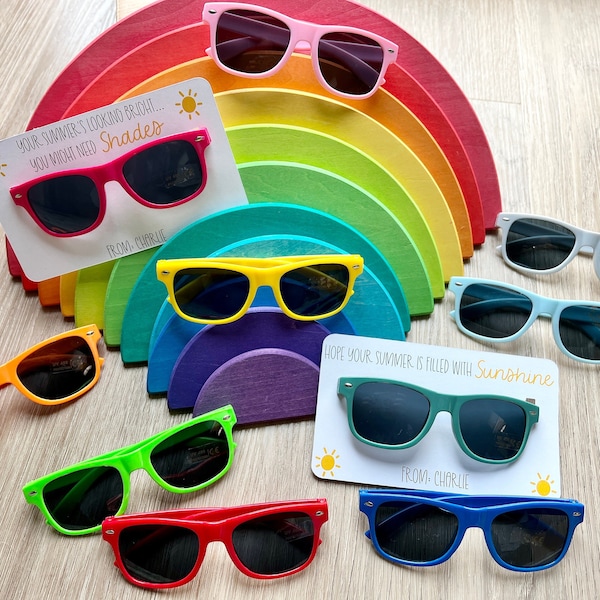 Kids Sunglass favor, End of School Year, Last Day of School, Classroom favor, Summer Gift