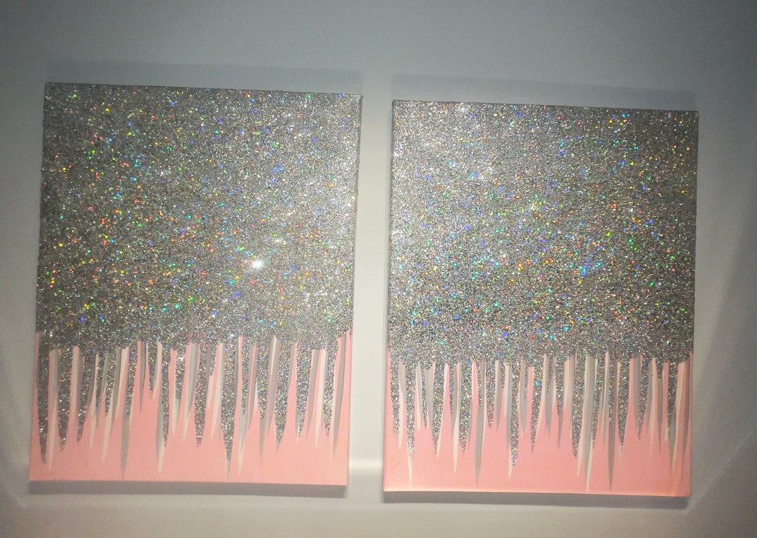 Glitter Canvas Wall Artnull
