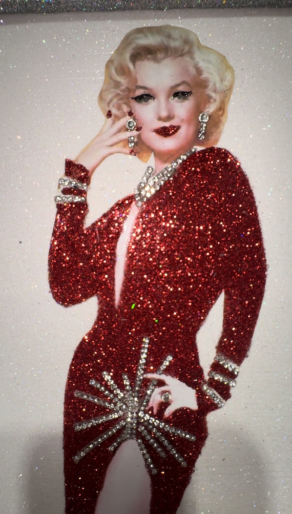 Marilyn Monroe Glitter Rhinestone Picture: Glamour Art (15.5"x12.5") - Etsy  Denmark