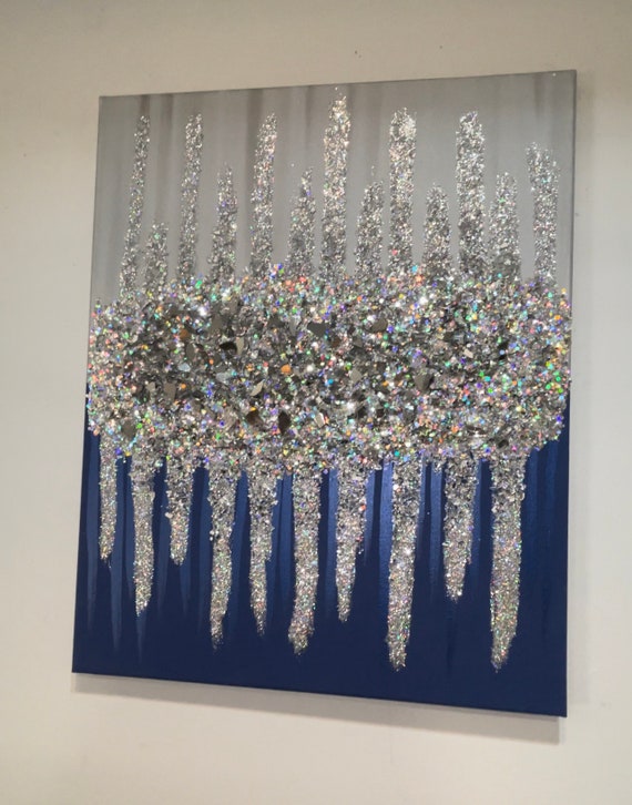 Glitter canvas art discount