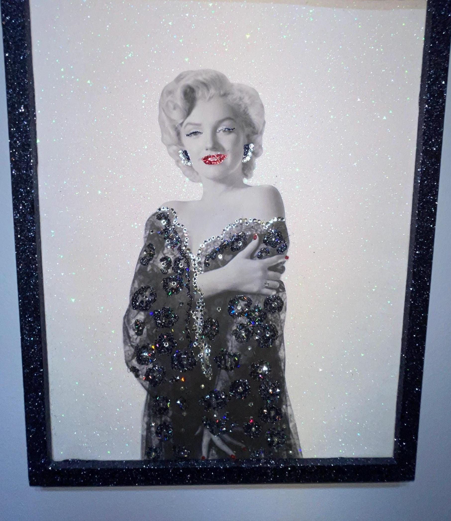 Marilyn Monroe Glitter Art: Rhinestone Crystal Picture Frame Marilyn Monroe Glitter Art: Rhinestone Crystal Picture Frame