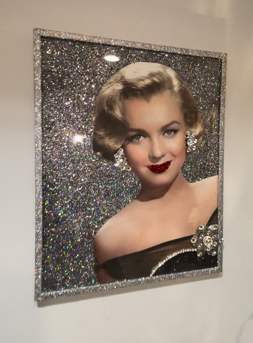 Marilyn Monroe Rhinestone Glitter Picture Frame: Glamour Art
