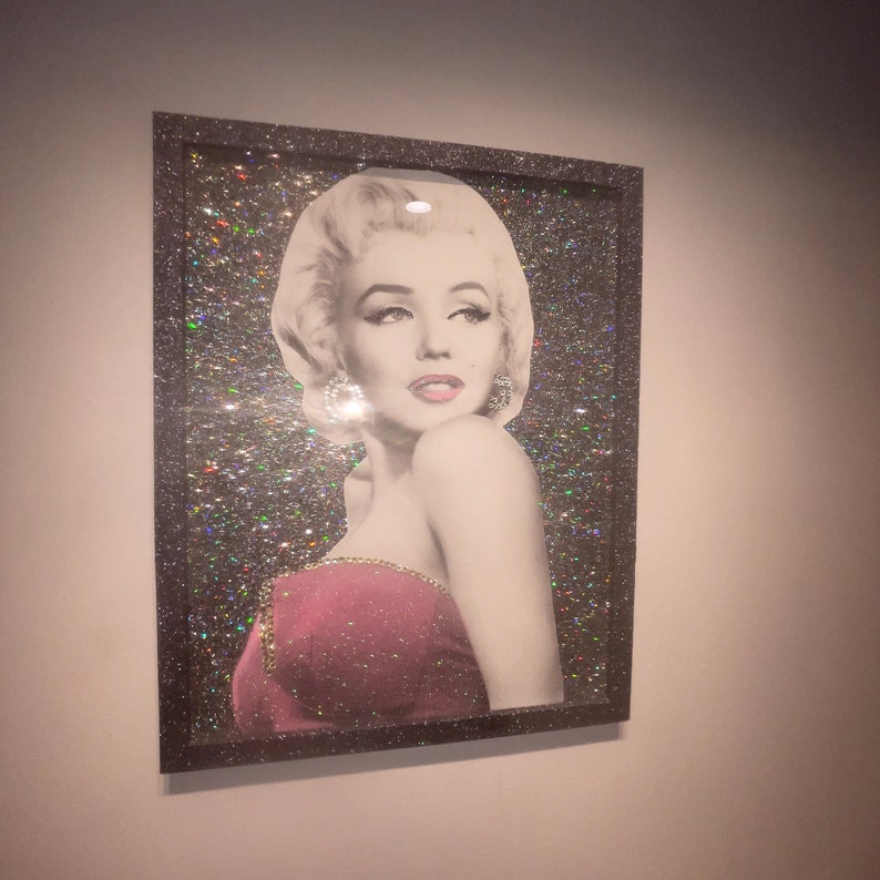 Marilyn Monroe Wall Art Crystal Rhinestone and Glitter Etsy