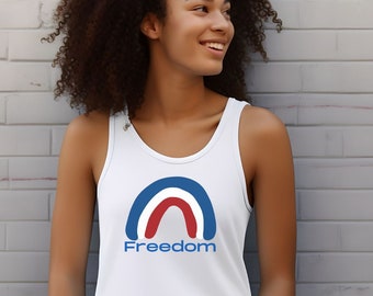 Freedom tank top, America tank top, Independence Day tank top, 4th of July tank top, 4th of July, freedom rainbow, patriotic