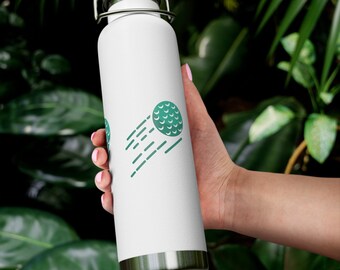 Flying golf balls golf cart bottle, gift for male golfer, gift for female golfer, warm beverages, cold beverages, golf course bottle