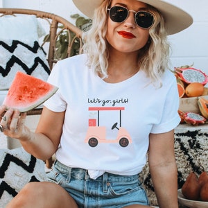 ORIGINAL Lets go girls golf T-shirt, girl golfer, gift for golfer, golf cart T-shirt, cute gift for golf girl