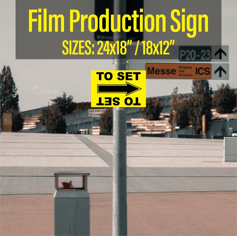 Custom Film Production Sign Bi directional Coroplast Sign Etsy