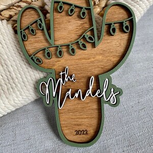 Cactus Christmas Ornament Personalized Tree Ornament - Etsy