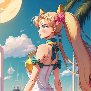 Sailor Moon Inspired Digital Print