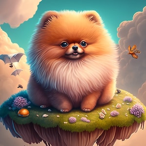 Pomeranian Digital Print Art