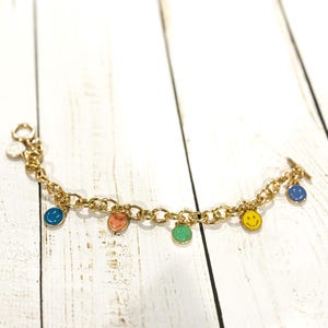 Smiley Face Charm Bracelet