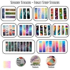 Textured Sensory Stickers, Adhesives Fidget Textured Strips, Anti Stress Tactile Rough Calm Tape, Stress Relief for Adults Teens